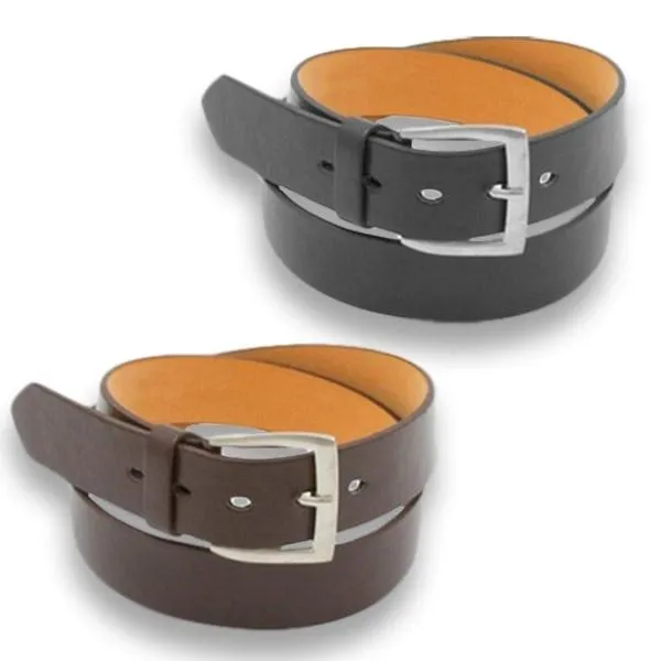 2-Pack: Men's Solid Belts - Size: 38-40