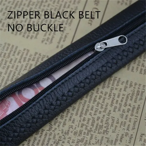 2022  togo  leather  strip with   ratchet buckle hide money zipper