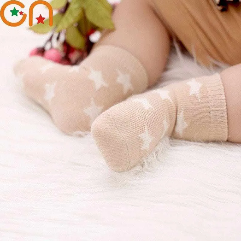 5 Pair/Lot Kids Soft Cotton, Cute Cartoon Socks