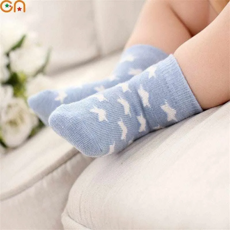 5 Pair/Lot Kids Soft Cotton, Cute Cartoon Socks