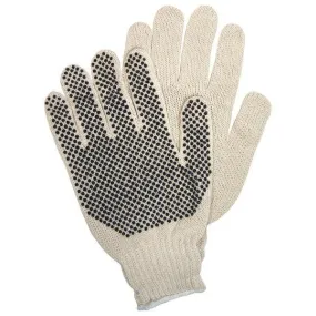 9658L MCR Safety Regular Weight Gloves, Large, Cotton Polyester Blend, Natural