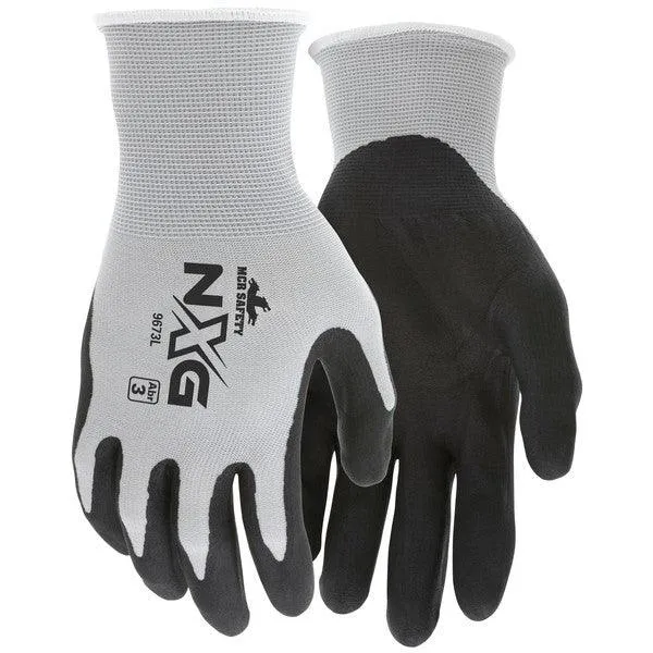 9673XL MCR Safety Memphis Gloves, X-Large, Nylon, Black, Knit Wrist Cuff