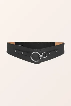 Adjustable Elastic Waist Belt - Black