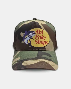 AHI POKE SHOPS Camo/Tan Trucker