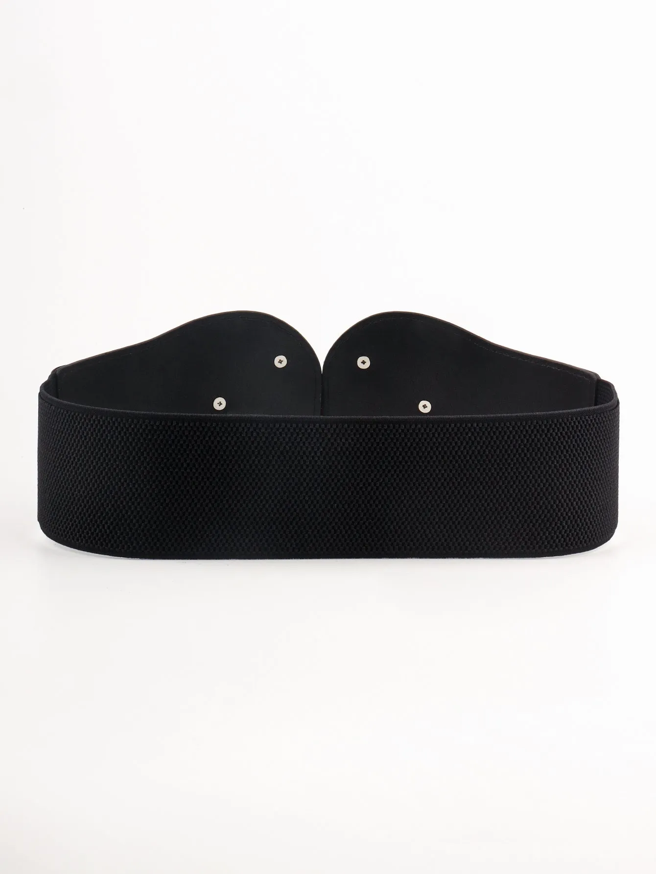 Alloy Buckle Elastic PU Belt