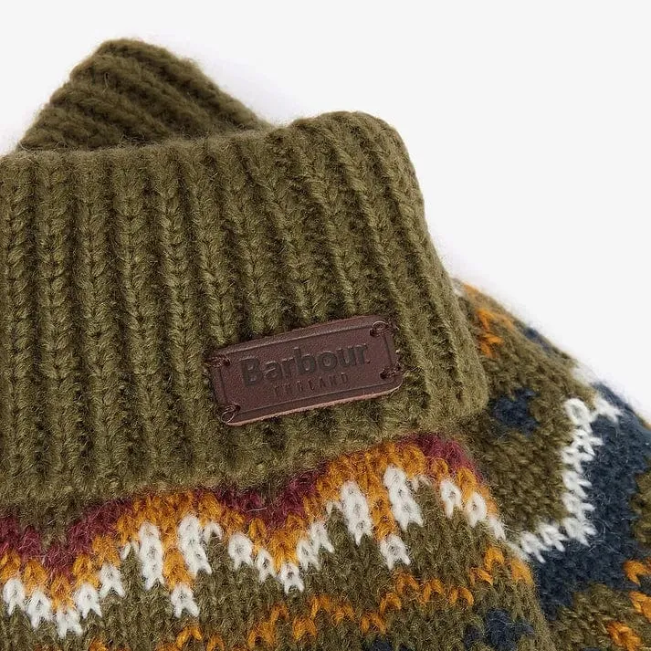 Barbour Men's Case Fair Isle Gloves In Olive