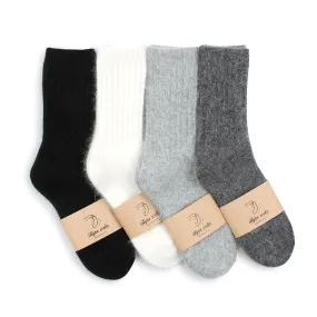 Basic Soft Angora Crew Socks  YE14