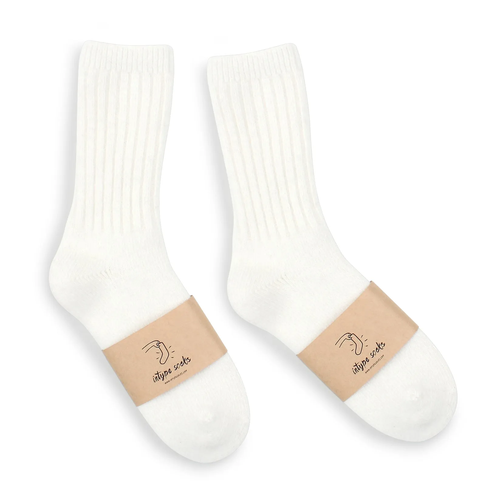 Basic Soft Angora Crew Socks  YE14