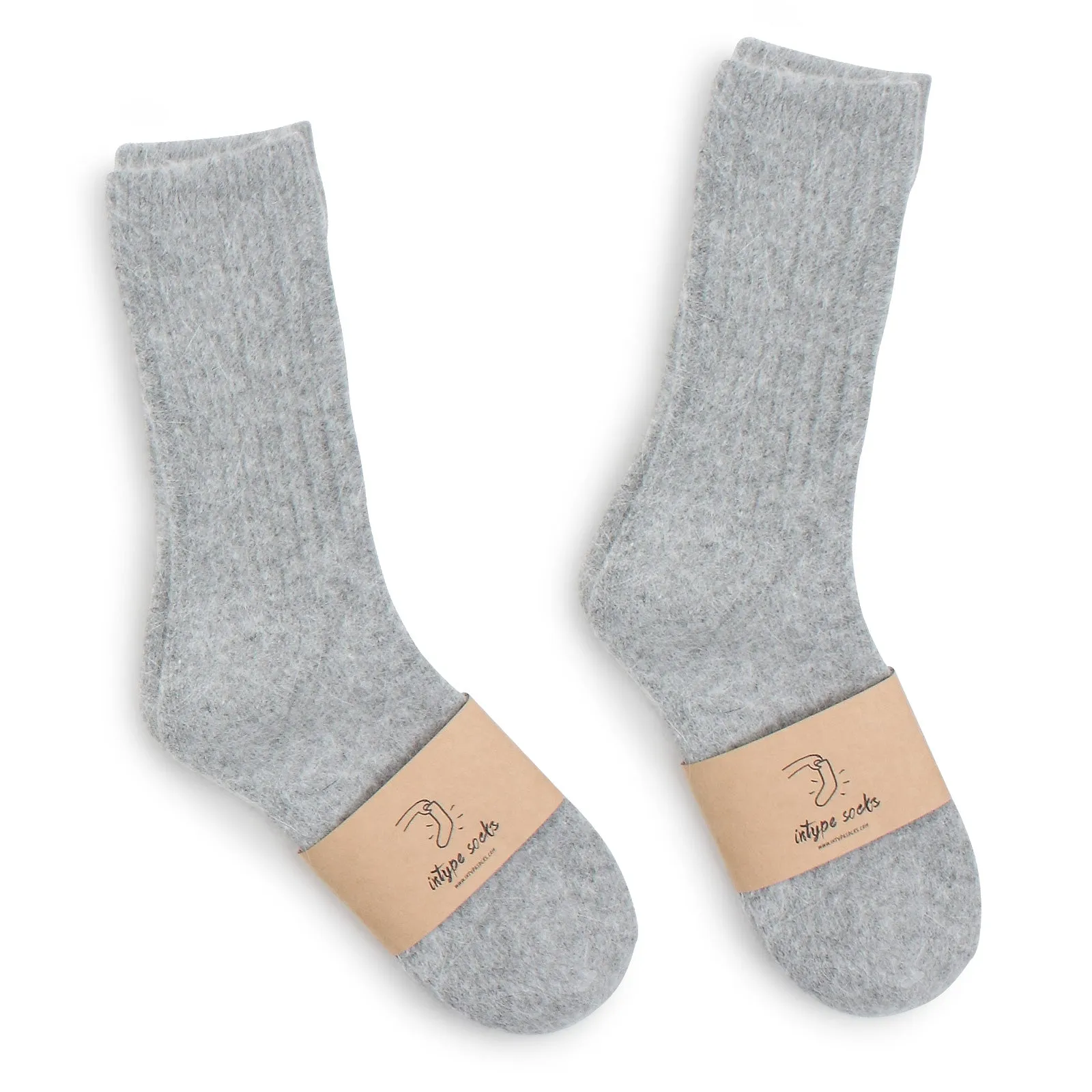 Basic Soft Angora Crew Socks  YE14