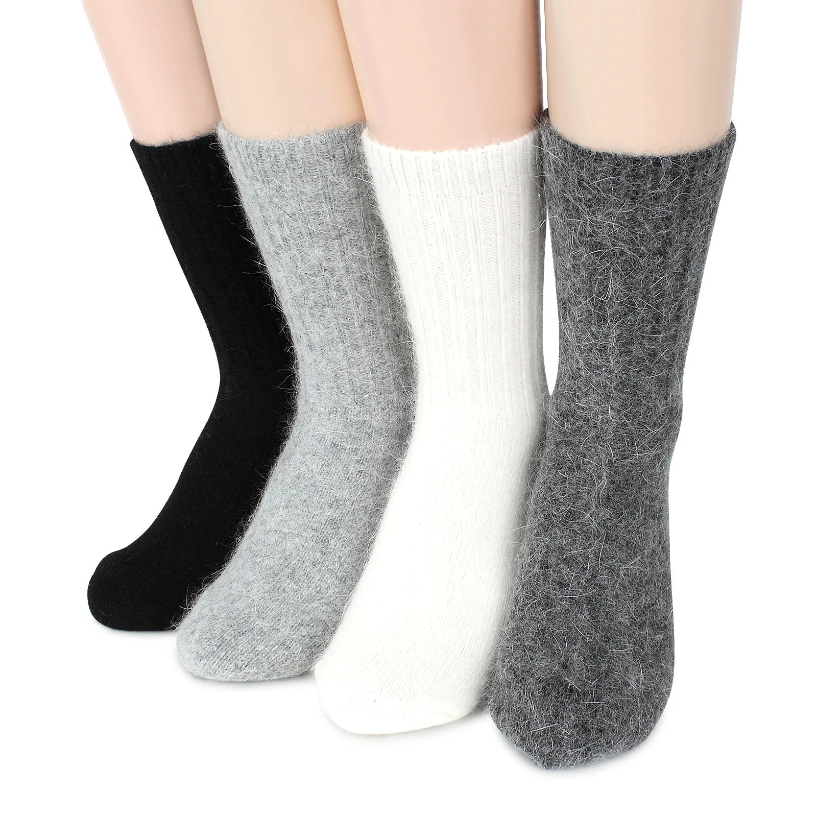 Basic Soft Angora Crew Socks  YE14