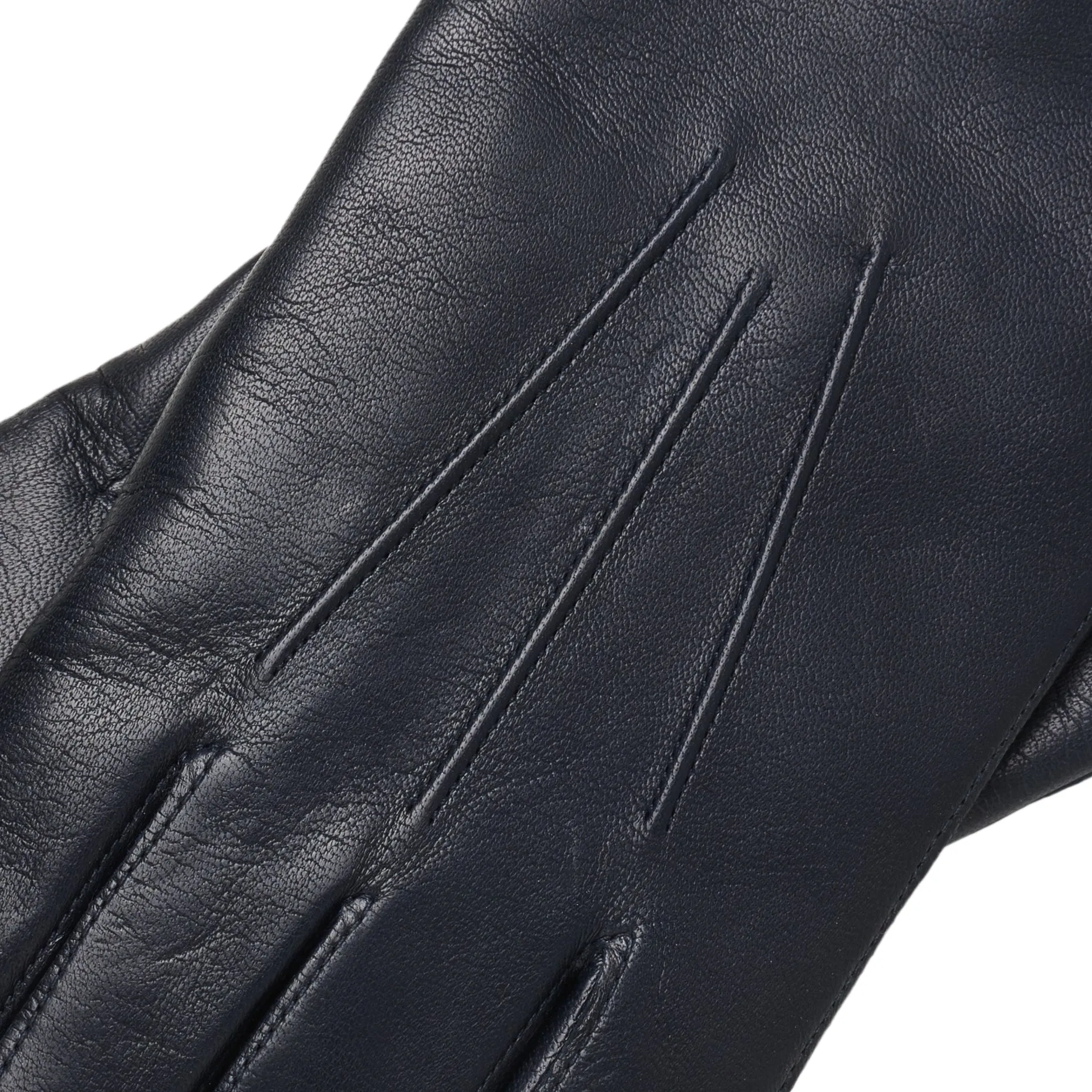 Benevento Navy Blue Leather gloves