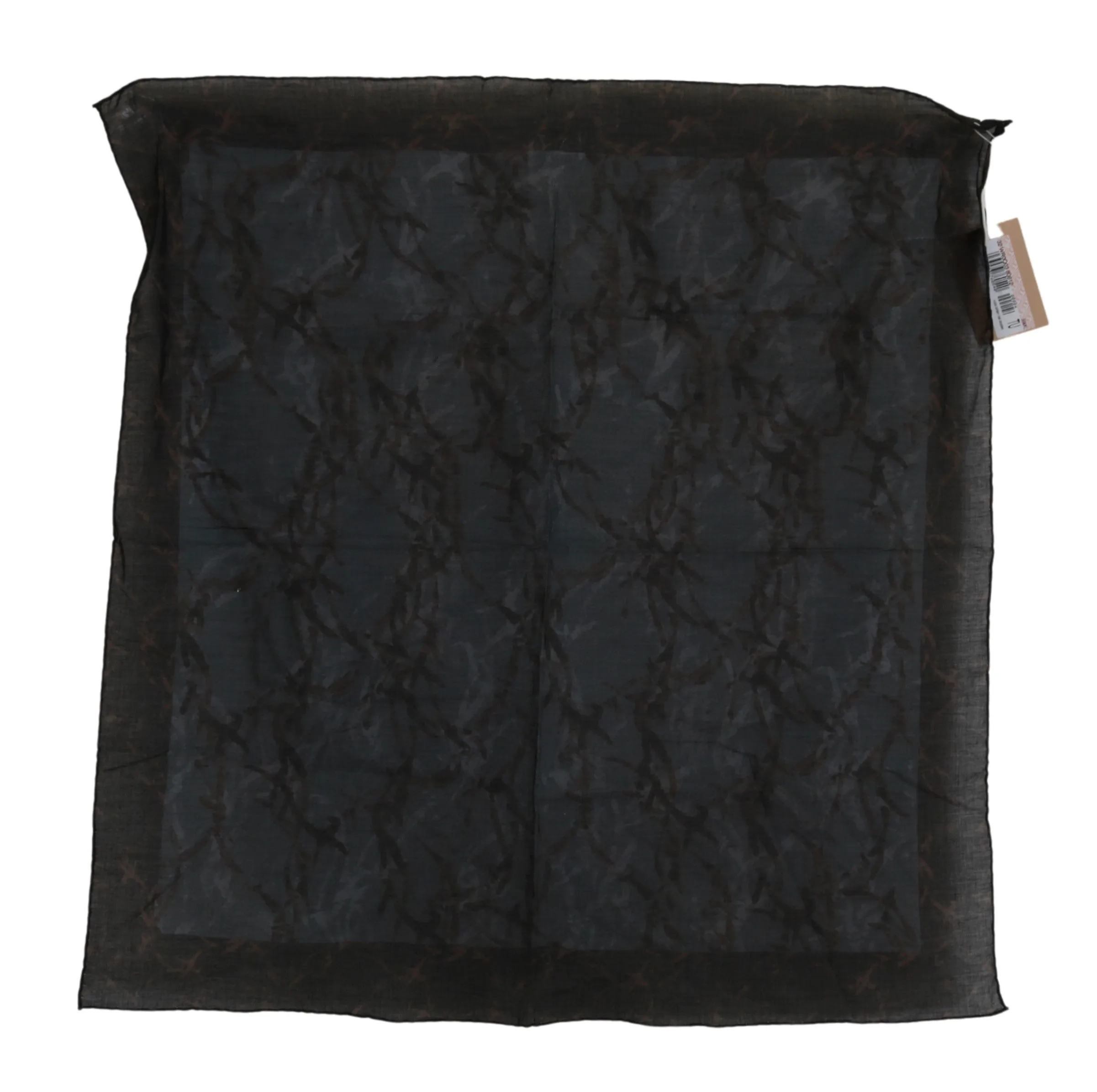 Black Brown Bandana Cotton Patterned Foulard Scarf