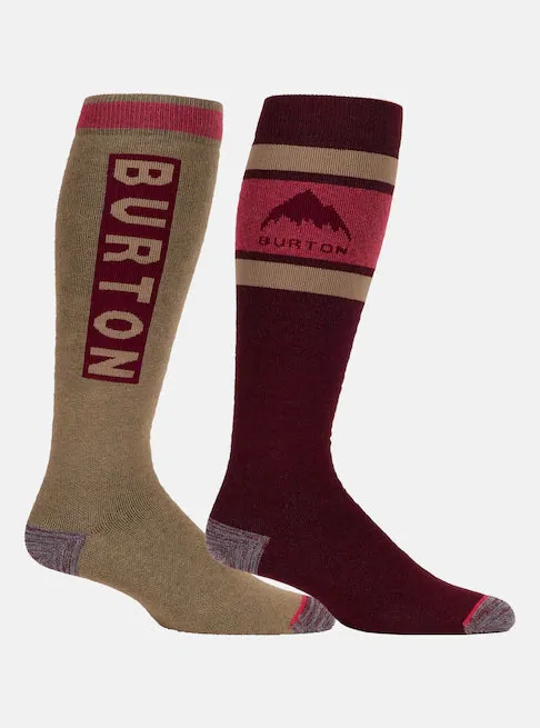 Burton 2025 Weekend Midweight Men's Sock 2PK Deep Red