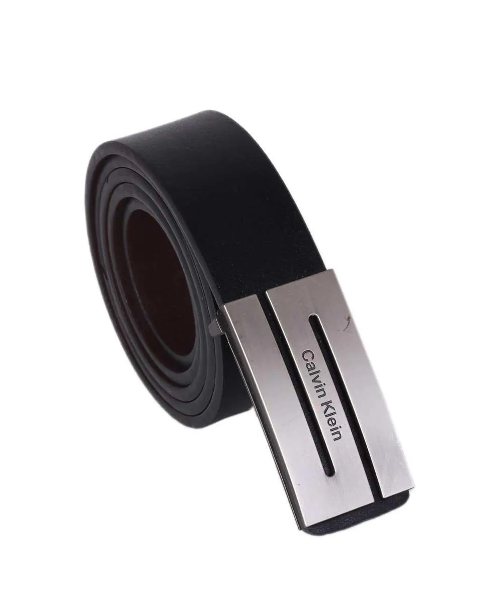 Calvin Klein Men Formal Black Work Active Basic Leather Belt