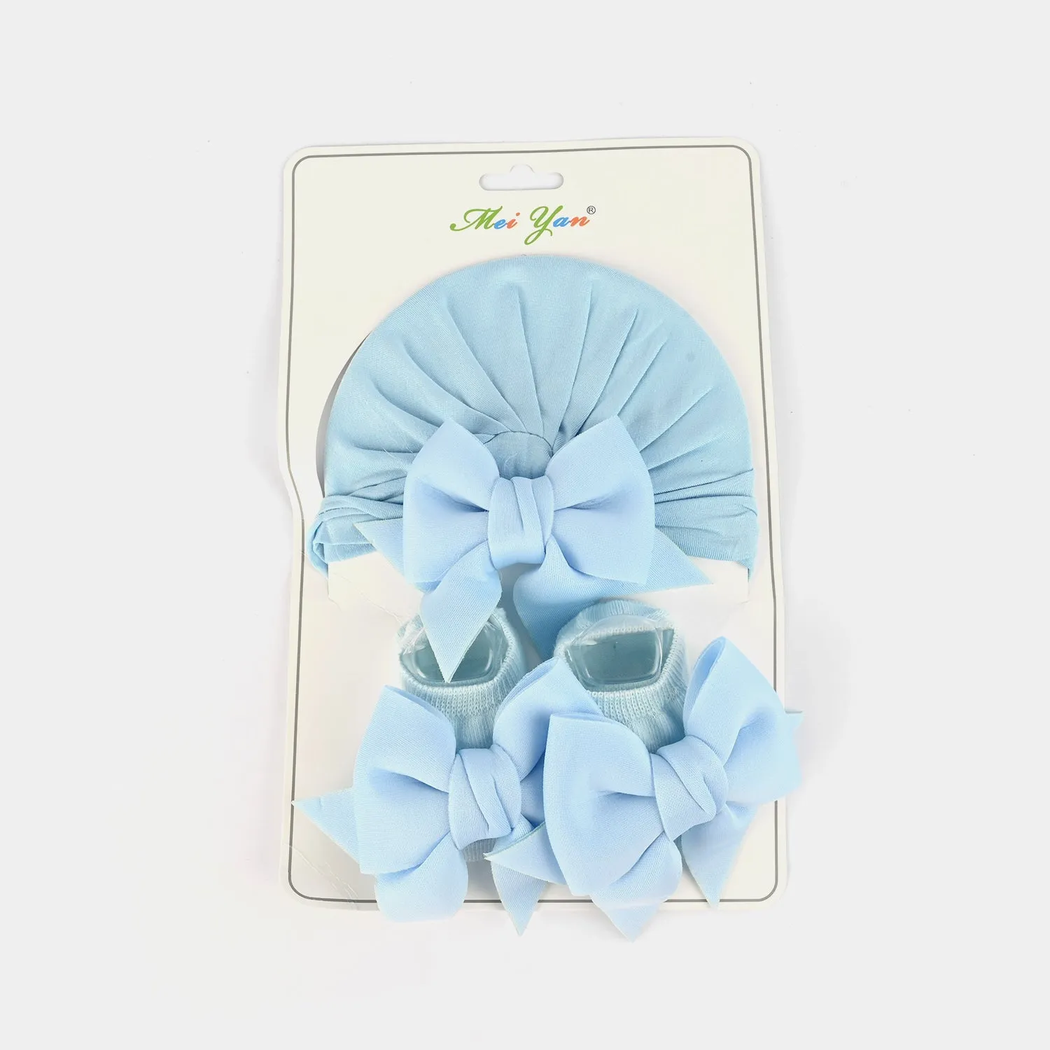 Cap  w/Booties Blue 6M 