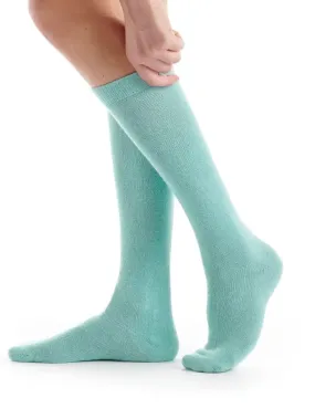 Cashmere Knee Socks in Turquoise By Fil De Jour