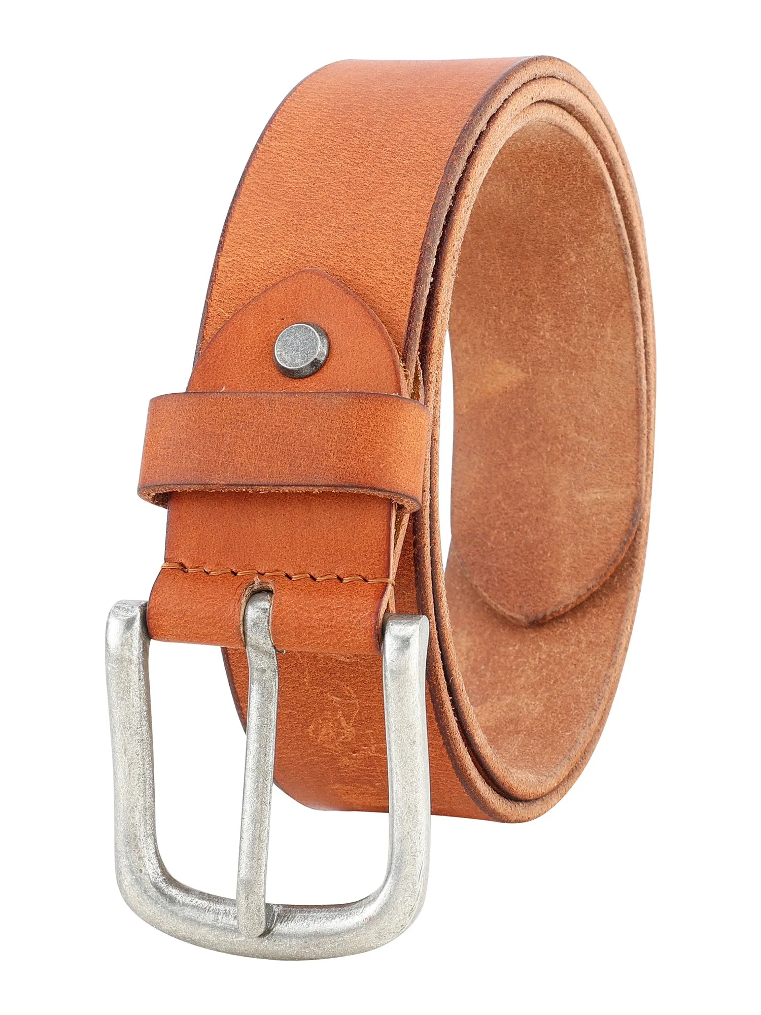 Casual Tan Genuine Leather Men's Belt