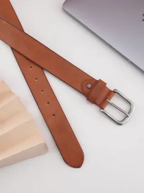 Casual Tan Genuine Leather Men's Belt