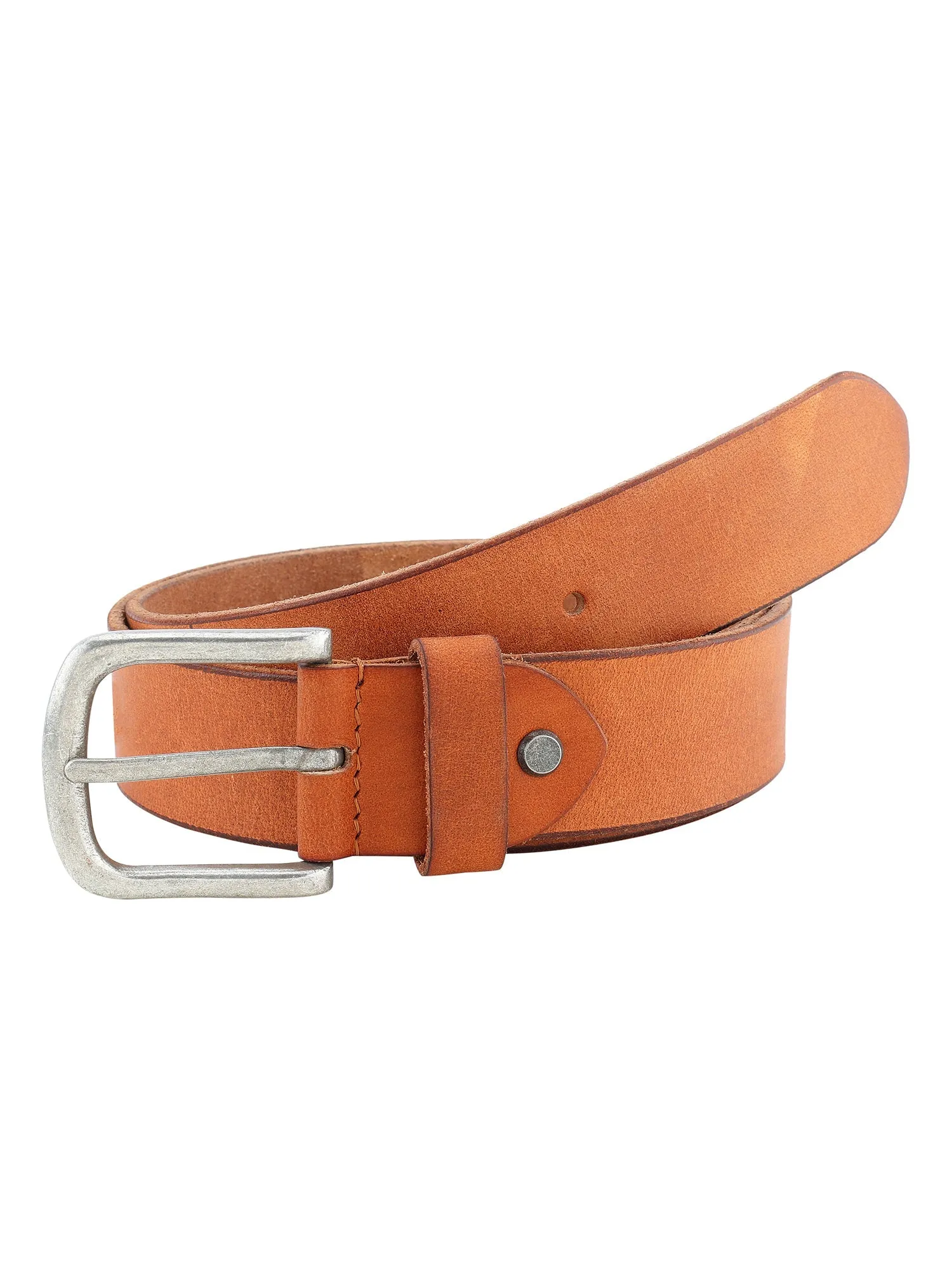 Casual Tan Genuine Leather Men's Belt