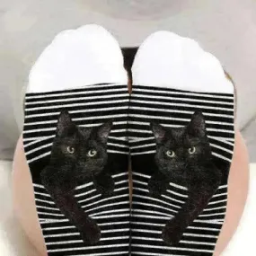 Cats Print Plus Size Medium Socks For Men And Women