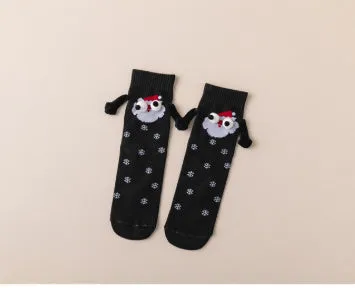 Couple Magnetic Handle Cute Hand Socks Christmas