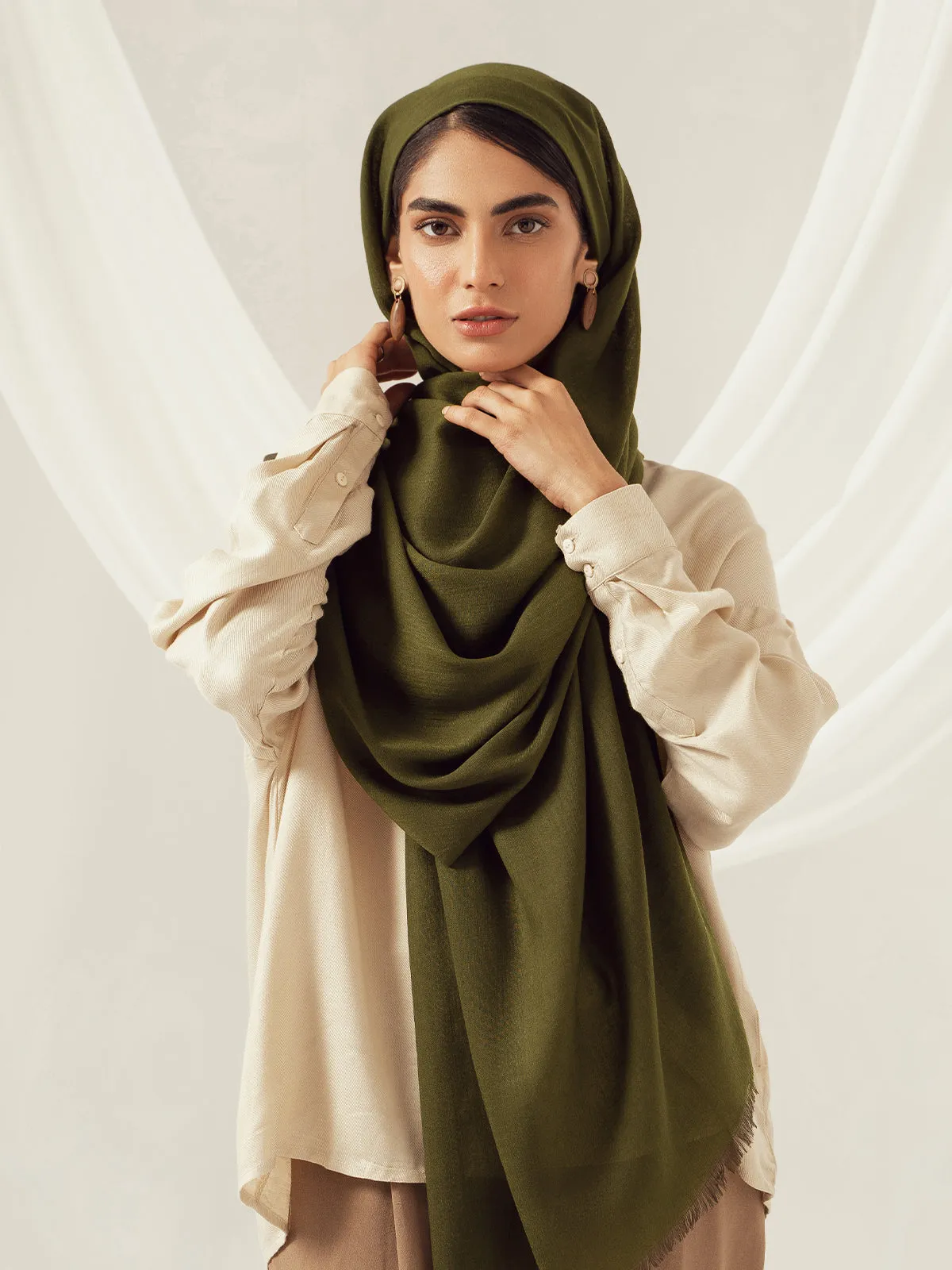 Eco-Luxe Scarves & Hijabs - Dark Olive