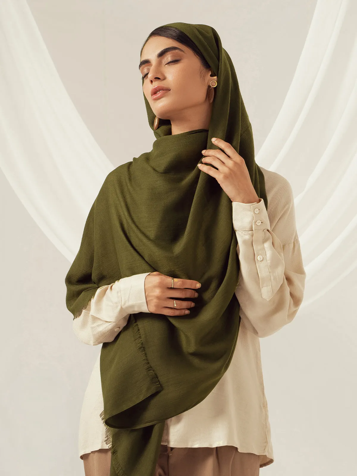 Eco-Luxe Scarves & Hijabs - Dark Olive