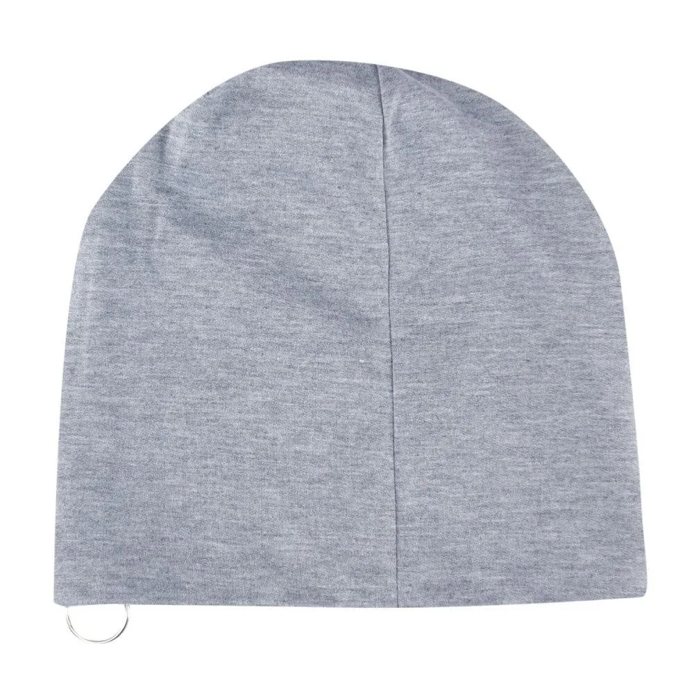 Fabseasons Grey Herb Cotton Slouchy Beanie and Skull Cap