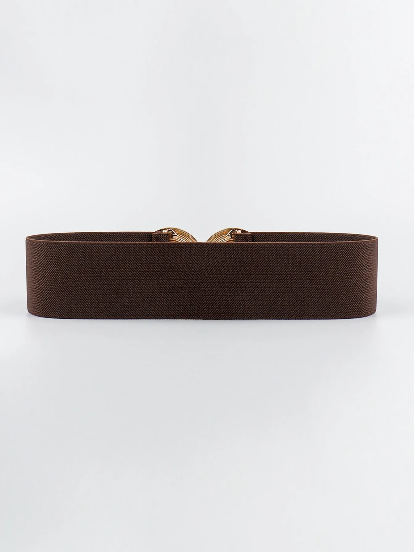 Geometric Buckle Elastic Wide Belt