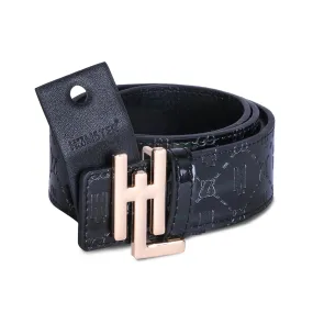 Hamster London Raver Belt Black Belt Gold Buckle