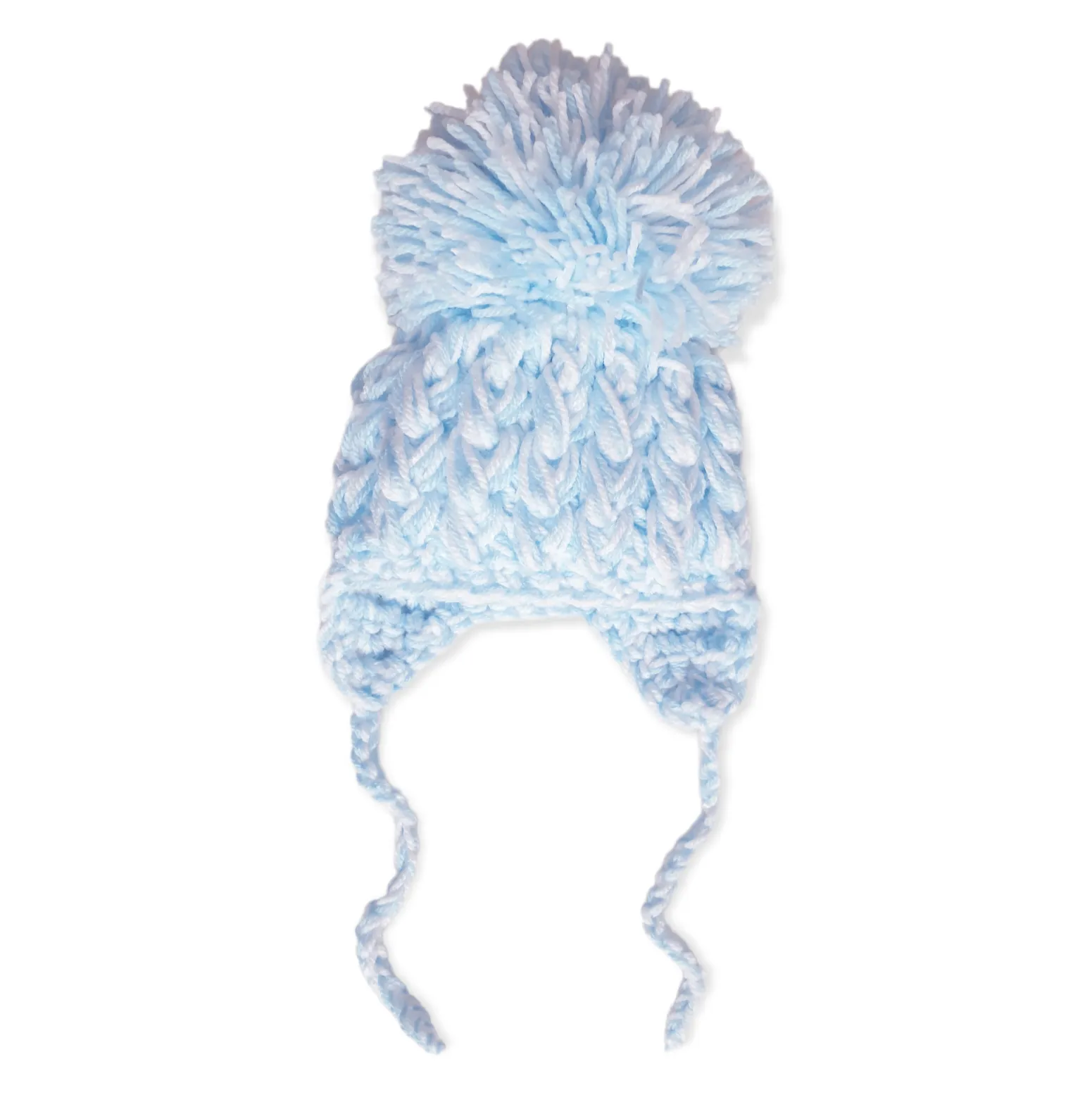 Hand Knitted Pom Pom Hat 0-6M