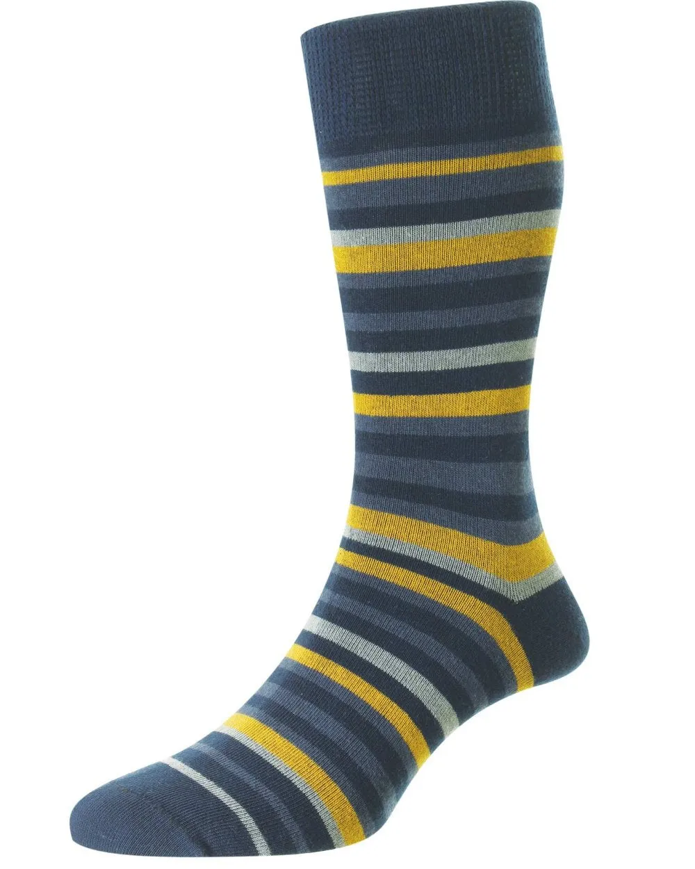 HJ Hall Multi Stripe Comfort Top Socks