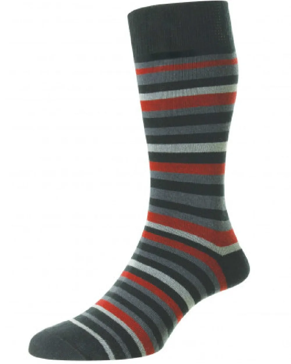 HJ Hall Multi Stripe Comfort Top Socks