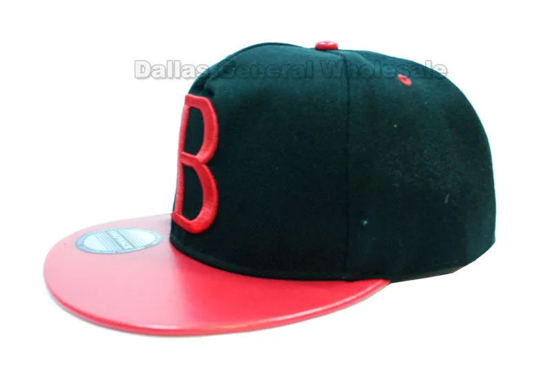 Initial B Flat Bill Snap Back Caps Wholesale