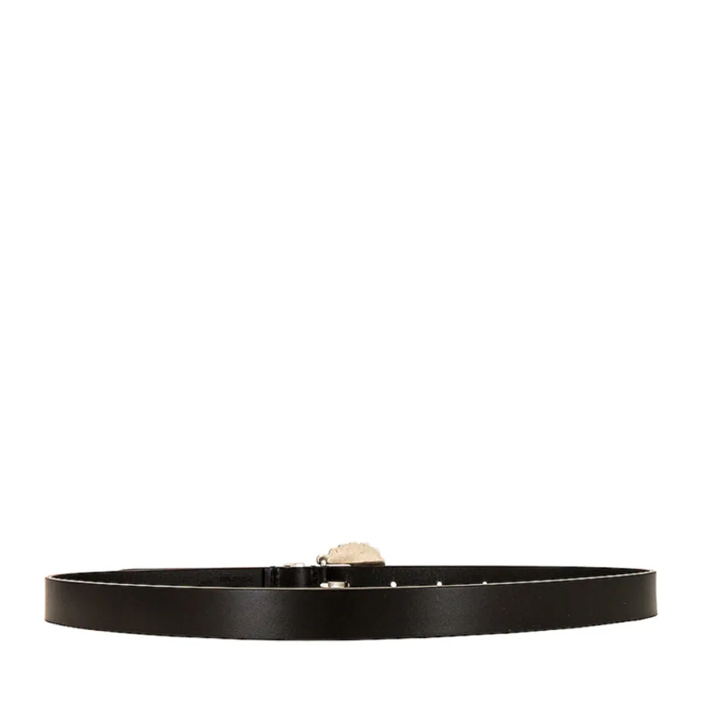 Isabel Marant Black Leather Decorative Buckle Temoia Belt 80