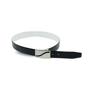 JAMES - Mens Black and White Reversible Leather Belt