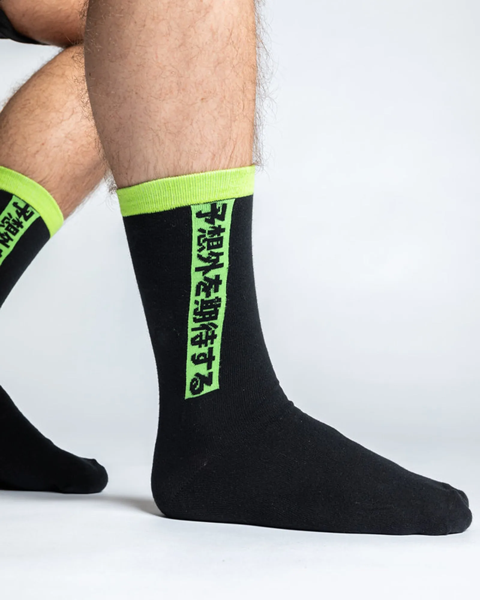 Kurashikku - Neon Black Socks