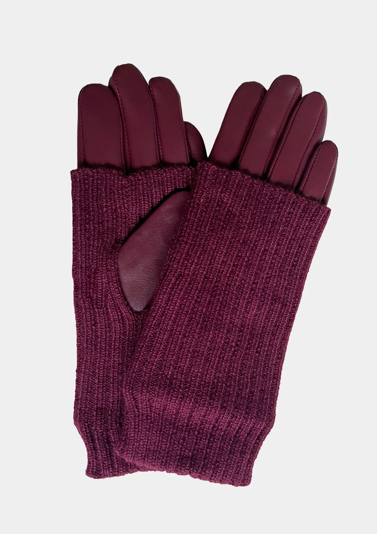 LEATHER & KNIT PULL THROUGH GLOVES