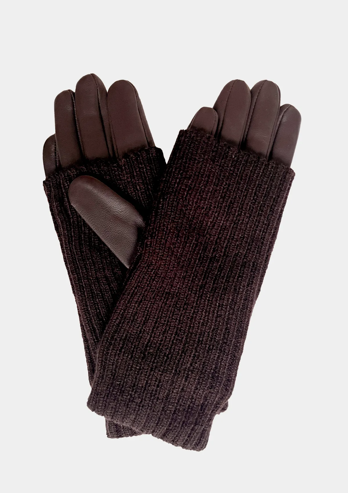 LEATHER & KNIT PULL THROUGH GLOVES