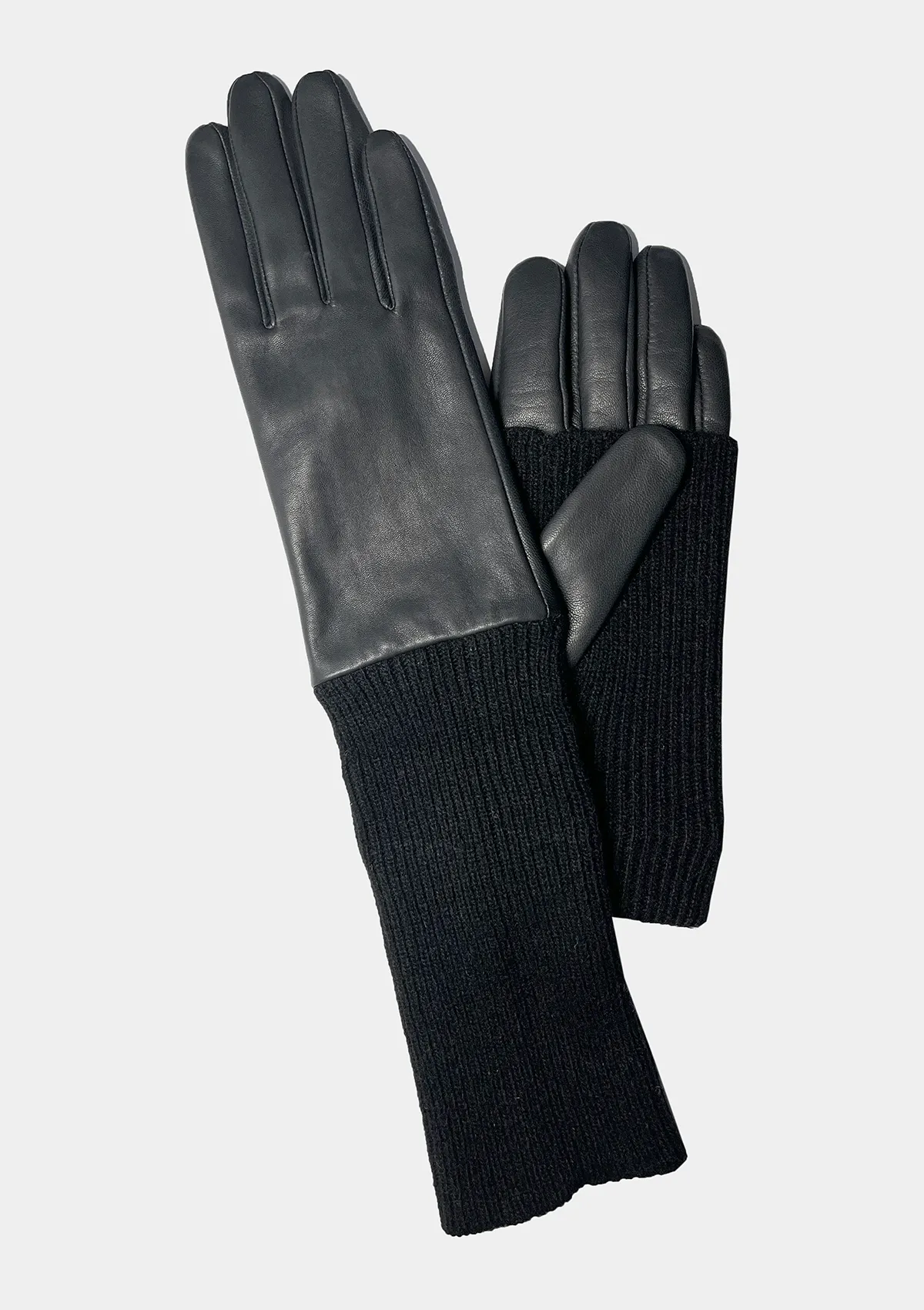 LEATHER & KNIT PULL THROUGH GLOVES