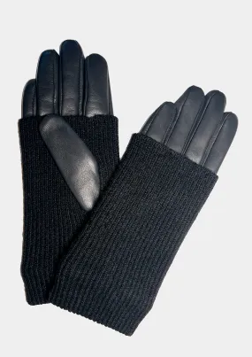 LEATHER & KNIT PULL THROUGH GLOVES