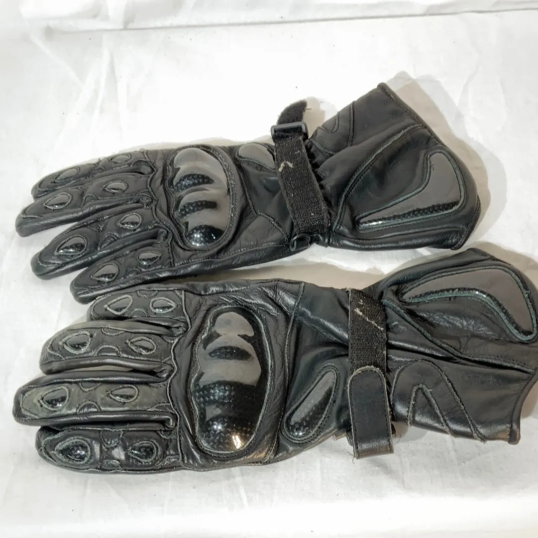 Leather race-style glove