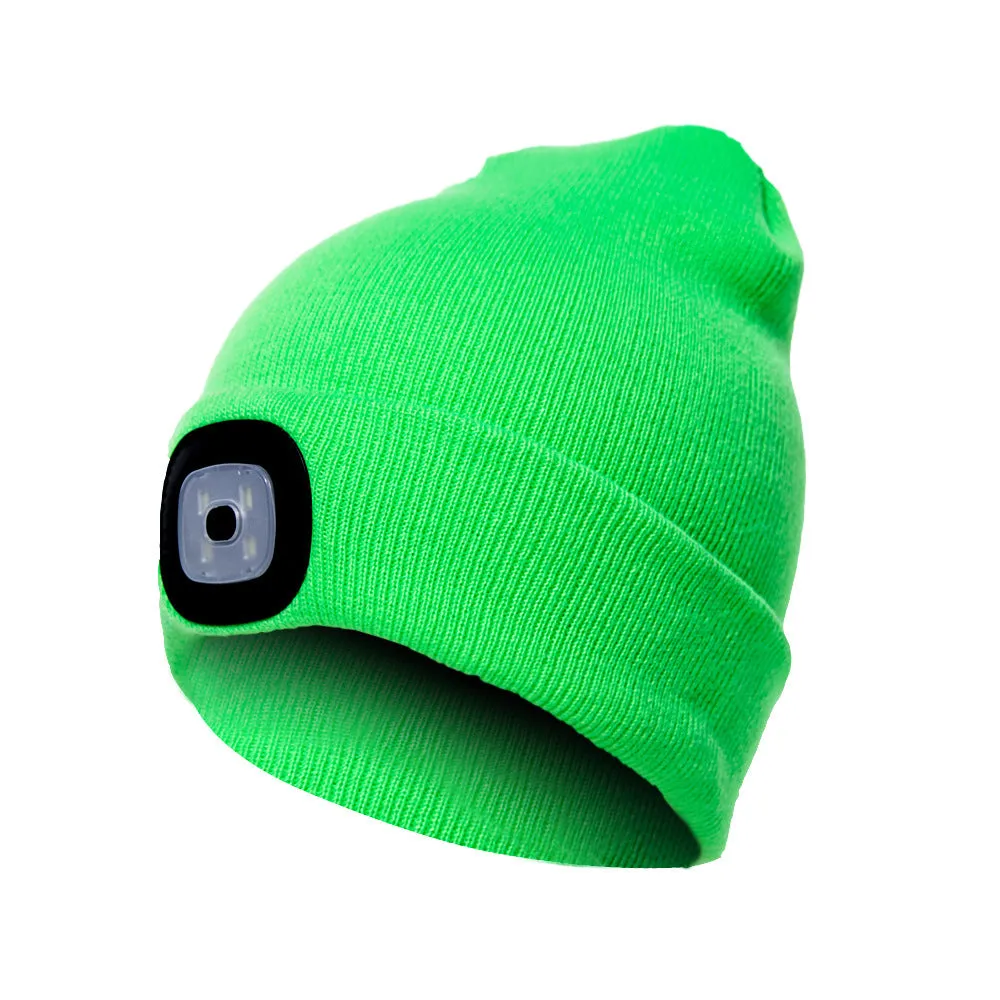 LED Knit Hat Button Cell Type Knitted Hat With Light Glowing