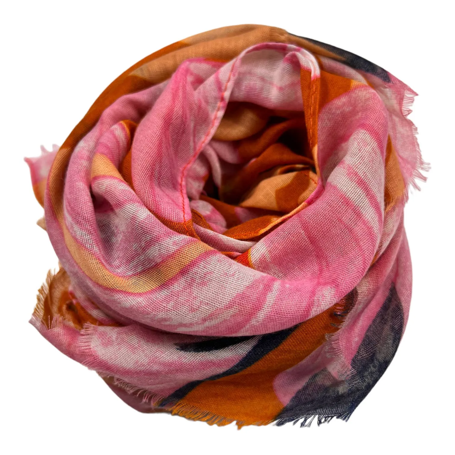 Lightweight scarf with daisy flower print