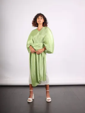 Madame T Stole in Pale Green by Pleats Please Issey Miyake