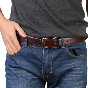 Men's Genuine Leather Reversible Dress Belt