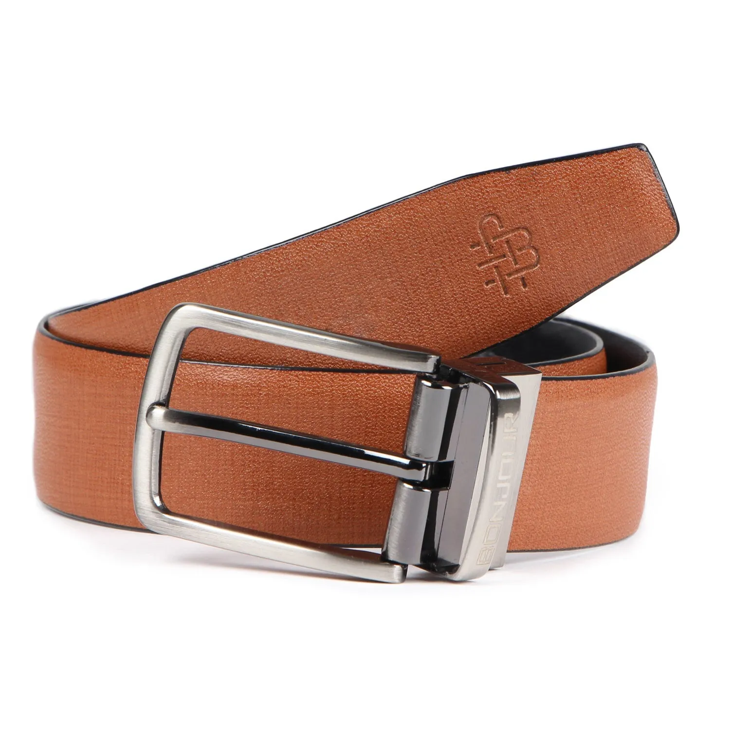 Men's Premium Solid Pure Leather Belt - Tan/Brown