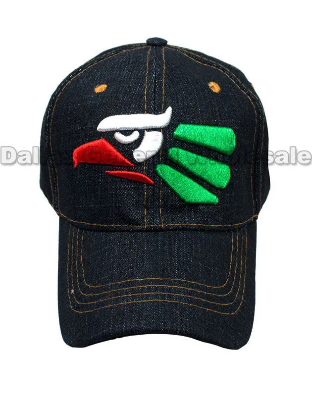 Mexico Eagle Adults Casual Denim Caps Wholesale