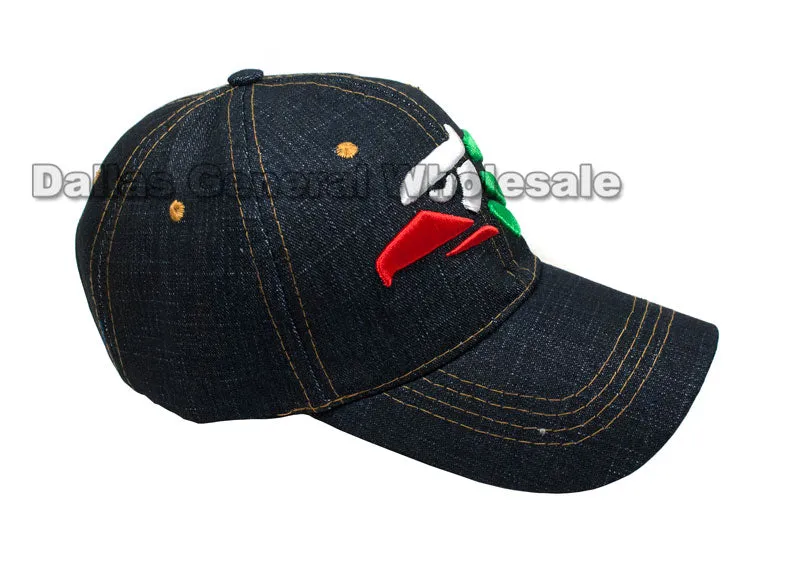 Mexico Eagle Adults Casual Denim Caps Wholesale