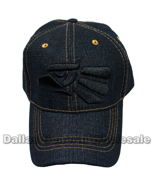 Mexico Eagle Adults Casual Denim Caps Wholesale